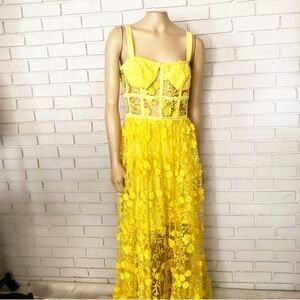 Bronx and Banco Women’s Scarlette Yellow Maxi‎ Dress